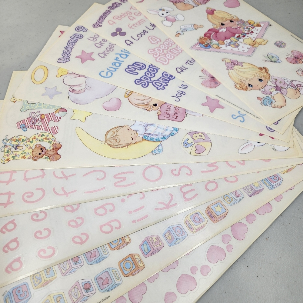 Precious Moments Baby Girl Scrapbooking Sticker Lot